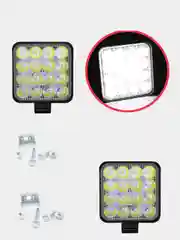 Черный линзованная вспышка ФСО LED, Стробоскоп для авто, светодиодная лампа 11х11 см (1 - 4 шт)