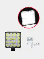 Белый линзованная вспышка ФСО LED, Стробоскоп для авто, светодиодная лампа 11х11 см (1 - 4 шт)