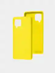 Желтый чехол для Samsung A42 silicone case, разные цвета