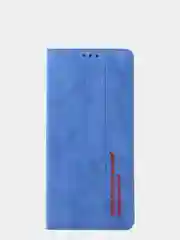 Светло-синий чехол-книжка для Samsung A22 (5G) / Samsung A22s из нубука Super Creative