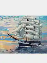 Алмазная мозаика "Парусник Паллада", 40 х 50