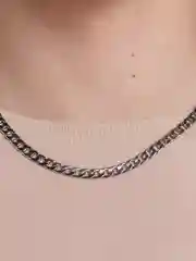 Серебряный мужская цепочка на шею ювелирная, из белого металла