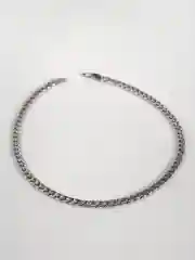 Серебряный мужская цепочка на шею ювелирная, из белого металла