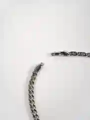 Серебряный мужская цепочка на шею ювелирная, из белого металла