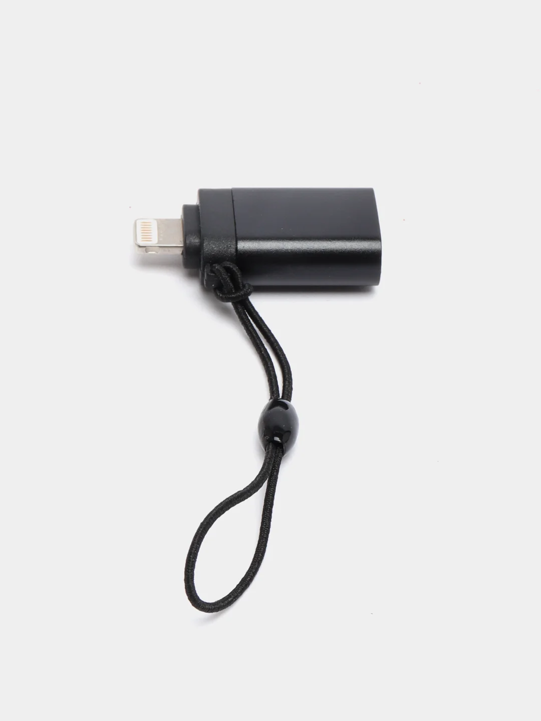 Черный адаптер-переходник с USB  на lightning Apple