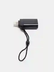 Черный адаптер-переходник с USB  на lightning Apple