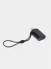 Черный адаптер-переходник с USB  на lightning Apple