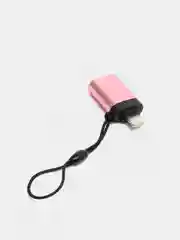 Сиреневый адаптер-переходник с USB  на lightning Apple