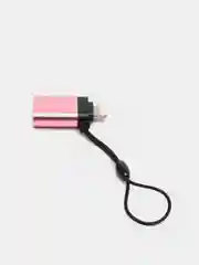 Сиреневый адаптер-переходник с USB  на lightning Apple