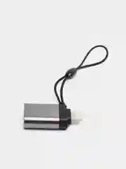 Тёмно-серый адаптер-переходник с USB  на lightning Apple
