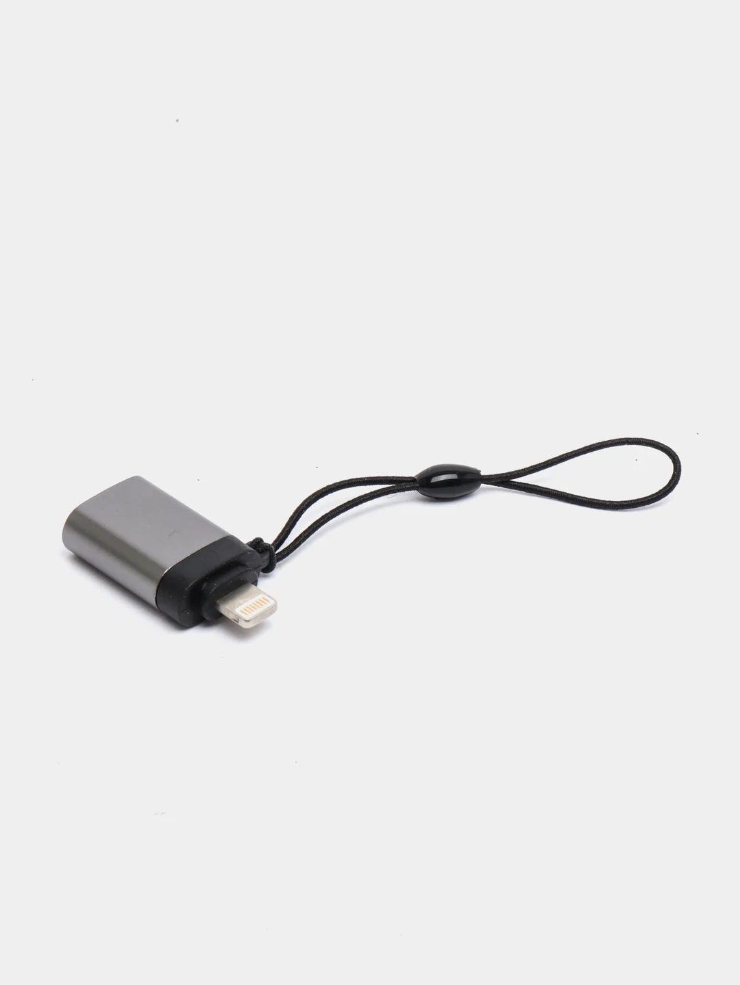 Тёмно-серый адаптер-переходник с USB  на lightning Apple