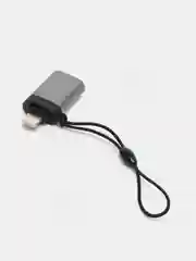 Тёмно-серый адаптер-переходник с USB  на lightning Apple