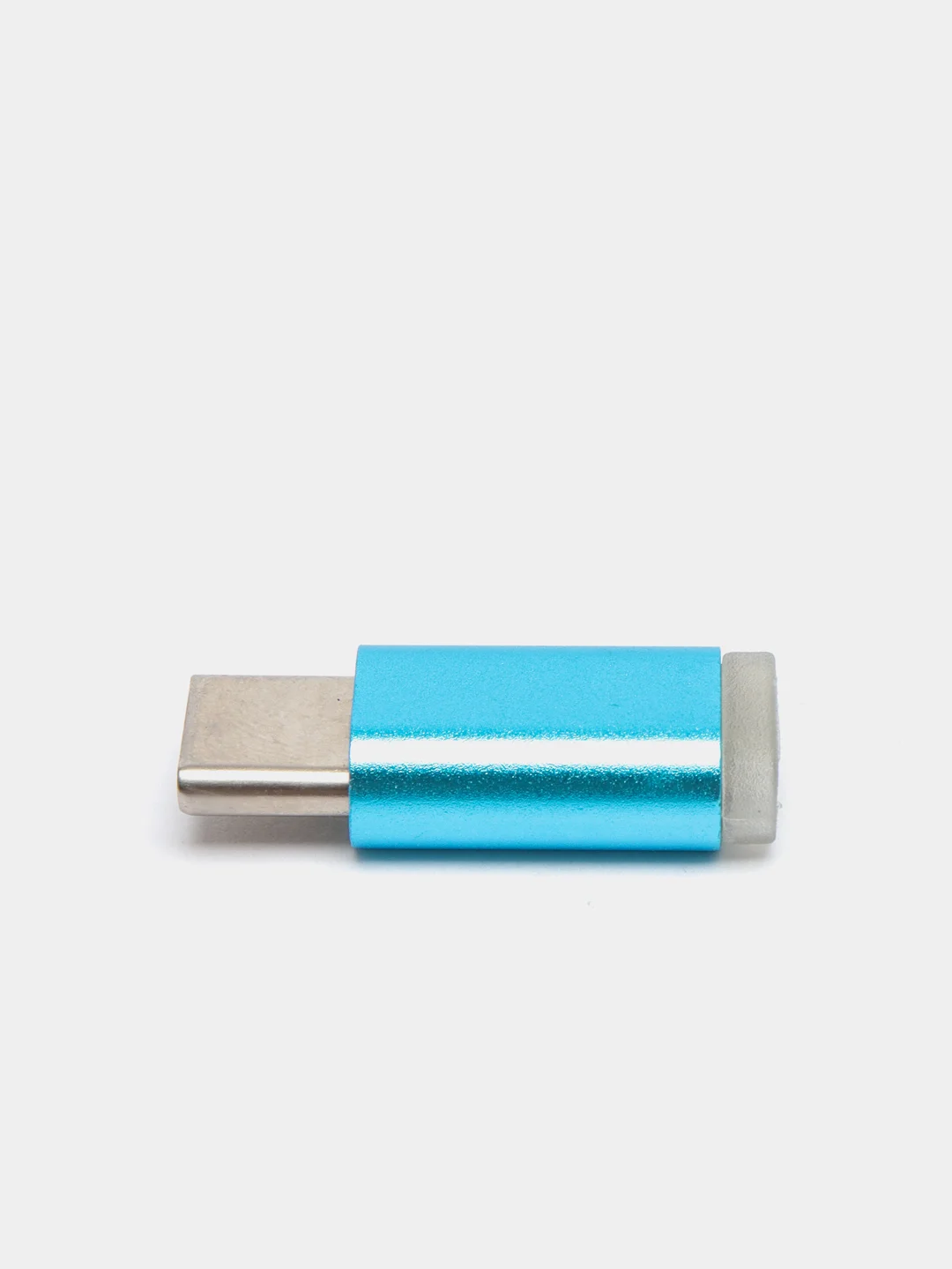 Тёмно-бирюзовый адаптер-переходник с micro-USB (мама) на Type-C (папа)