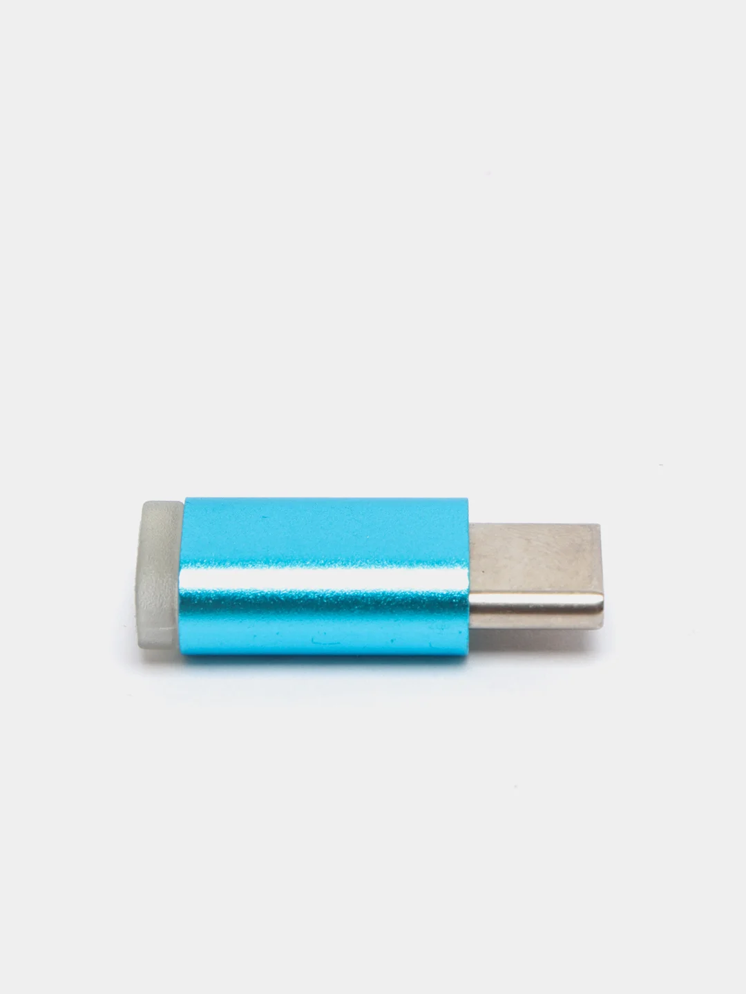 Тёмно-бирюзовый адаптер-переходник с micro-USB (мама) на Type-C (папа)