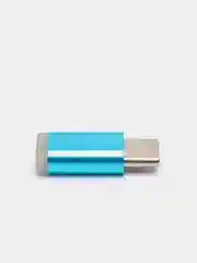 Тёмно-бирюзовый адаптер-переходник с micro-USB (мама) на Type-C (папа)