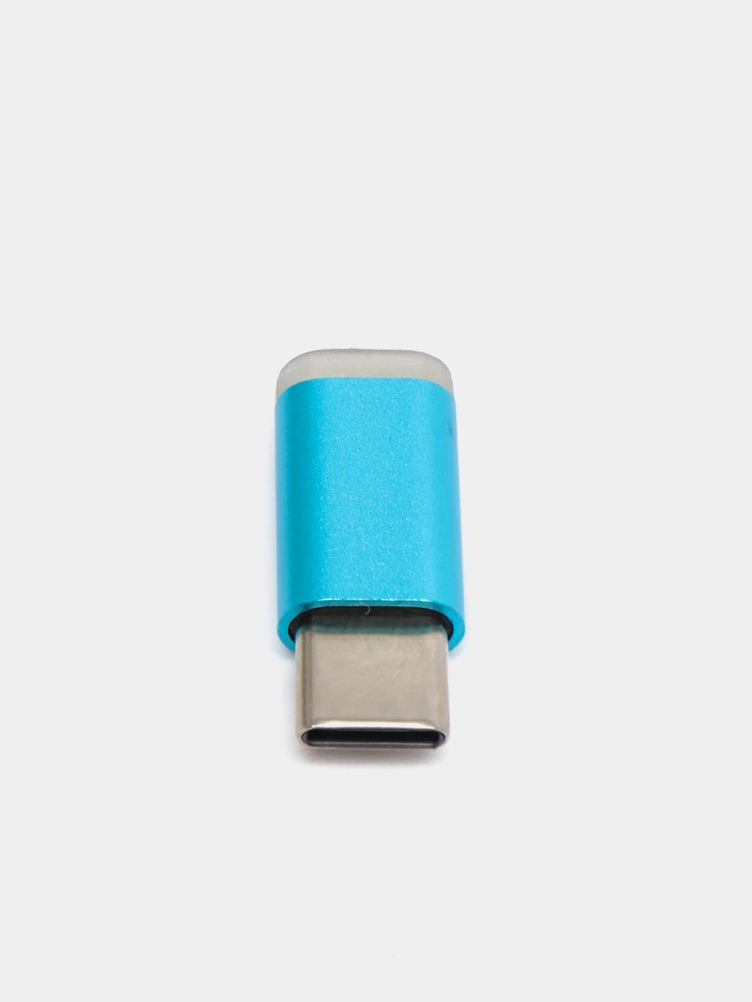 Тёмно-бирюзовый адаптер-переходник с micro-USB (мама) на Type-C (папа)
