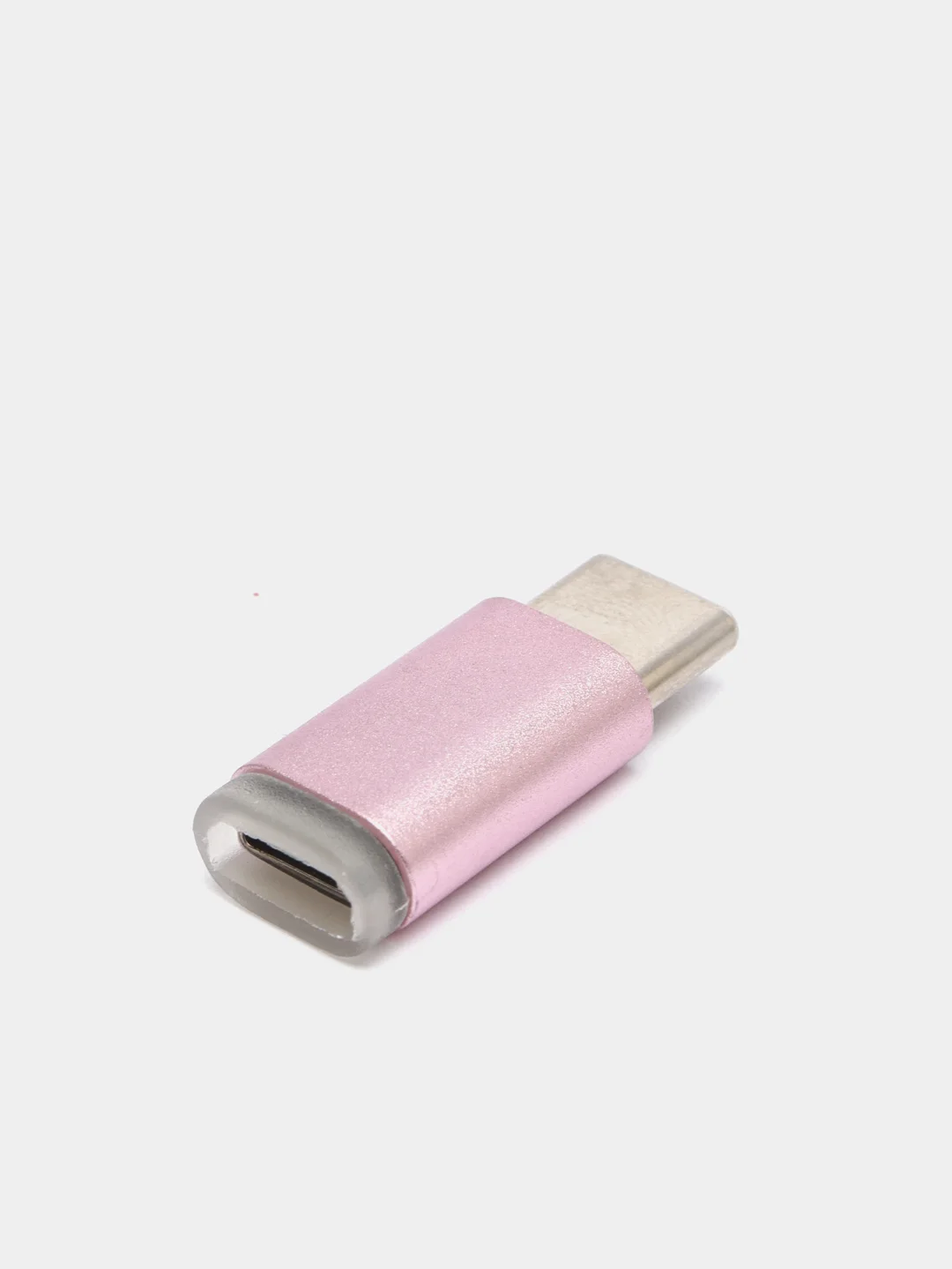 Сиреневый адаптер-переходник с micro-USB (мама) на Type-C (папа)