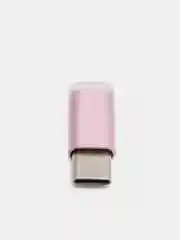 Сиреневый адаптер-переходник с micro-USB (мама) на Type-C (папа)