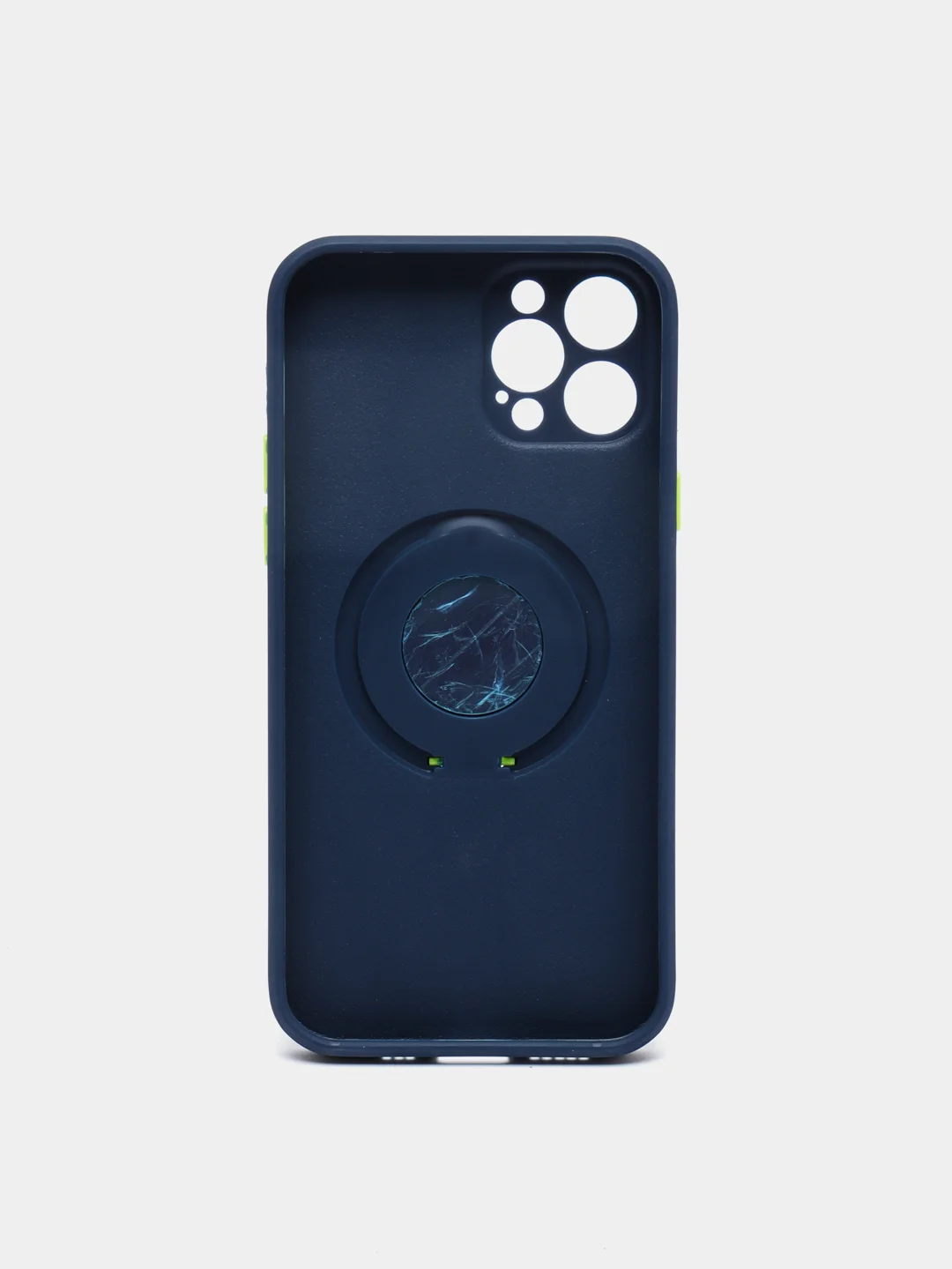 Синий чехол для iPhone 12 Pro противоударный, с подставкой под магнитный держатель