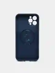 Синий чехол для iPhone 12 Pro противоударный, с подставкой под магнитный держатель