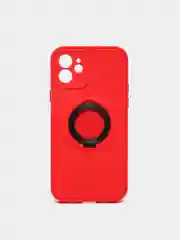 Красный чехол для iPhone 12 противоударный, с подставкой под магнитный держатель