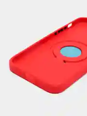 Красный чехол для iPhone 12 противоударный, с подставкой под магнитный держатель