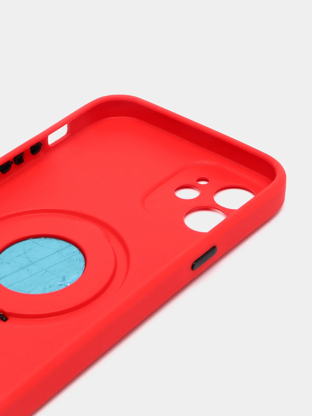 Красный чехол для iPhone 12 противоударный, с подставкой под магнитный держатель