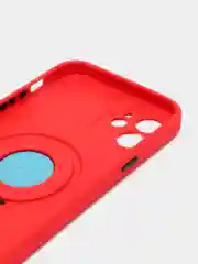 Красный чехол для iPhone 12 противоударный, с подставкой под магнитный держатель