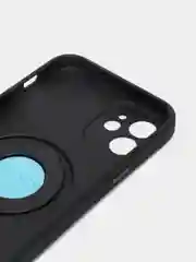 Черный чехол для iPhone 12 противоударный, с подставкой под магнитный держатель