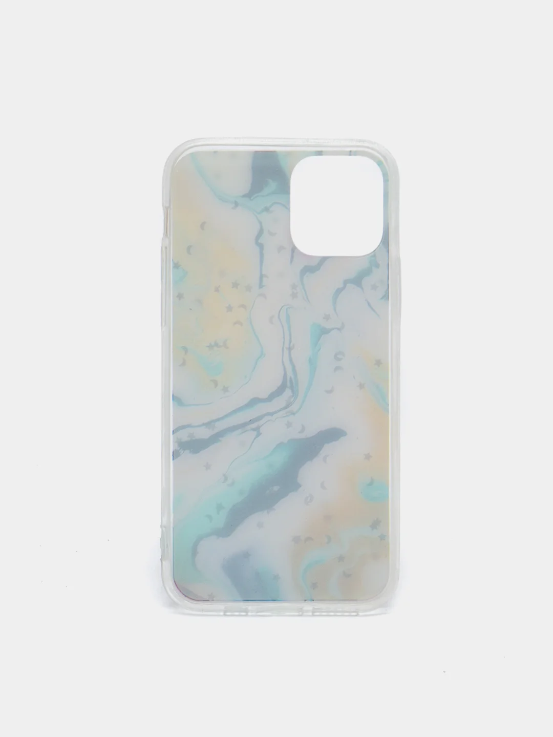 Желтый чехол для iPhone 11 Pro с принтом мрамор