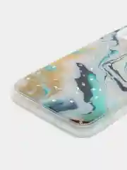 Желтый чехол для iPhone 11 Pro с принтом мрамор