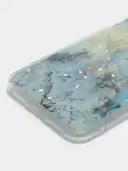 Голубой чехол для Iphone X / Xs с принтом мрамор