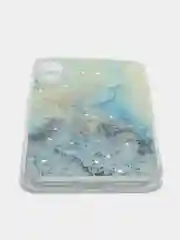 Голубой чехол для Iphone X / Xs с принтом мрамор