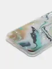 Желтый чехол для Iphone X / Xs с принтом мрамор