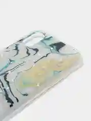 Желтый чехол для Iphone X / Xs с принтом мрамор
