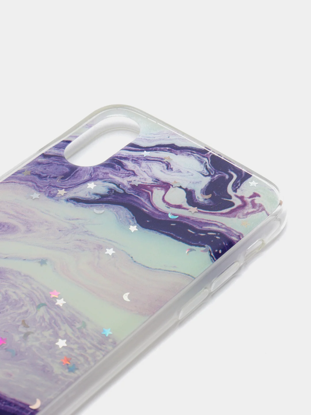 Фиолетовый чехол для Iphone X / Xs с принтом мрамор