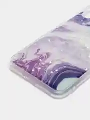 Фиолетовый чехол для Iphone X / Xs с принтом мрамор