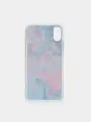 Розовый чехол для Iphone X / Xs с принтом мрамор