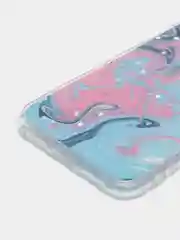 Розовый чехол для Iphone X / Xs с принтом мрамор