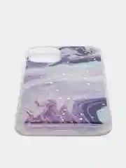Фиолетовый чехол для iPhone 11 Pro с принтом мрамор