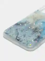 Голубой чехол для iPhone 11 Pro с принтом мрамор