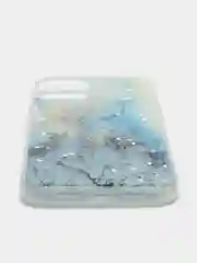 Голубой чехол для iPhone 11 Pro с принтом мрамор