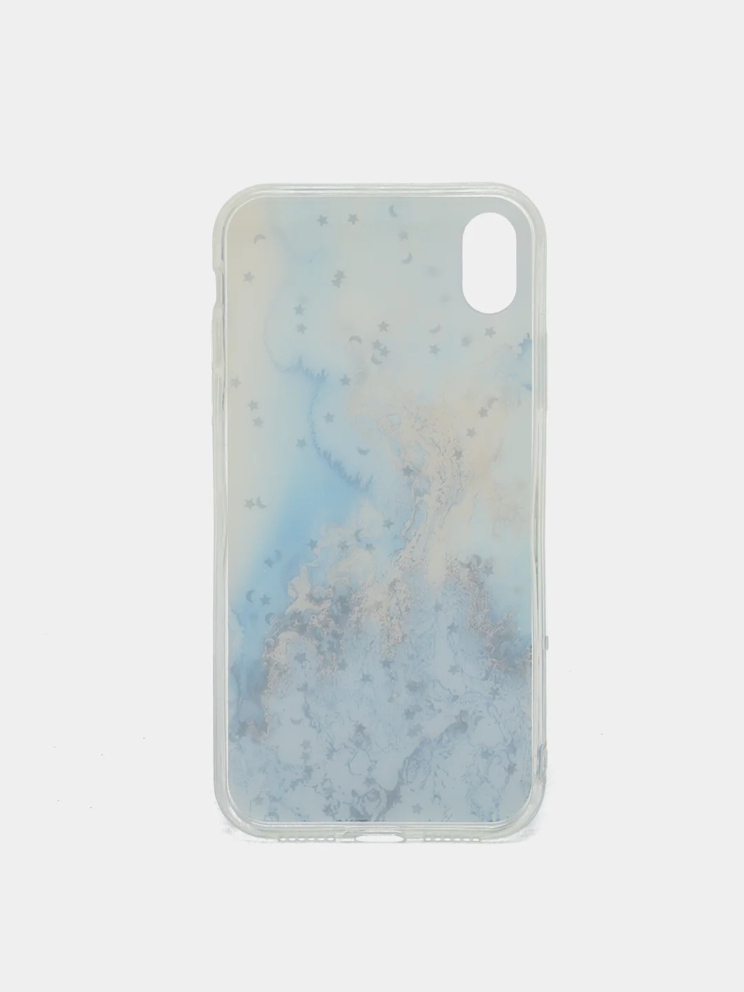 Голубой чехол для Iphone Xr, 10r с принтом мрамор