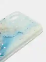 Голубой чехол для Iphone Xr, 10r с принтом мрамор