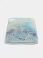 Голубой чехол для Iphone Xr, 10r с принтом мрамор