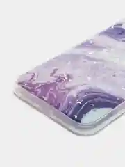 Фиолетовый чехол для Iphone Xr, 10r с принтом мрамор
