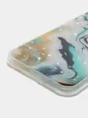 Желтый чехол для Iphone Xr, 10r с принтом мрамор