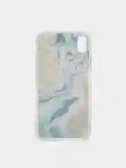 Желтый чехол для Iphone Xr, 10r с принтом мрамор