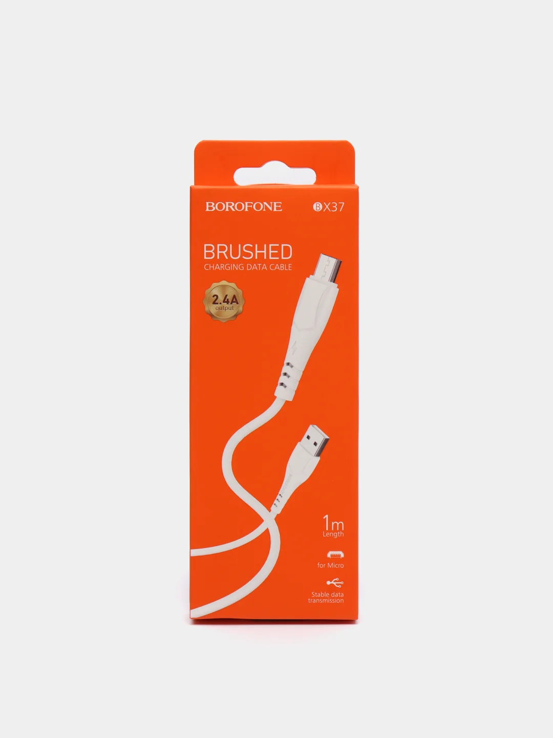 Белый кабель для Micro-USB 2.4A Borofone BX37, быстрый зарядный кабель, 1 м, для Android