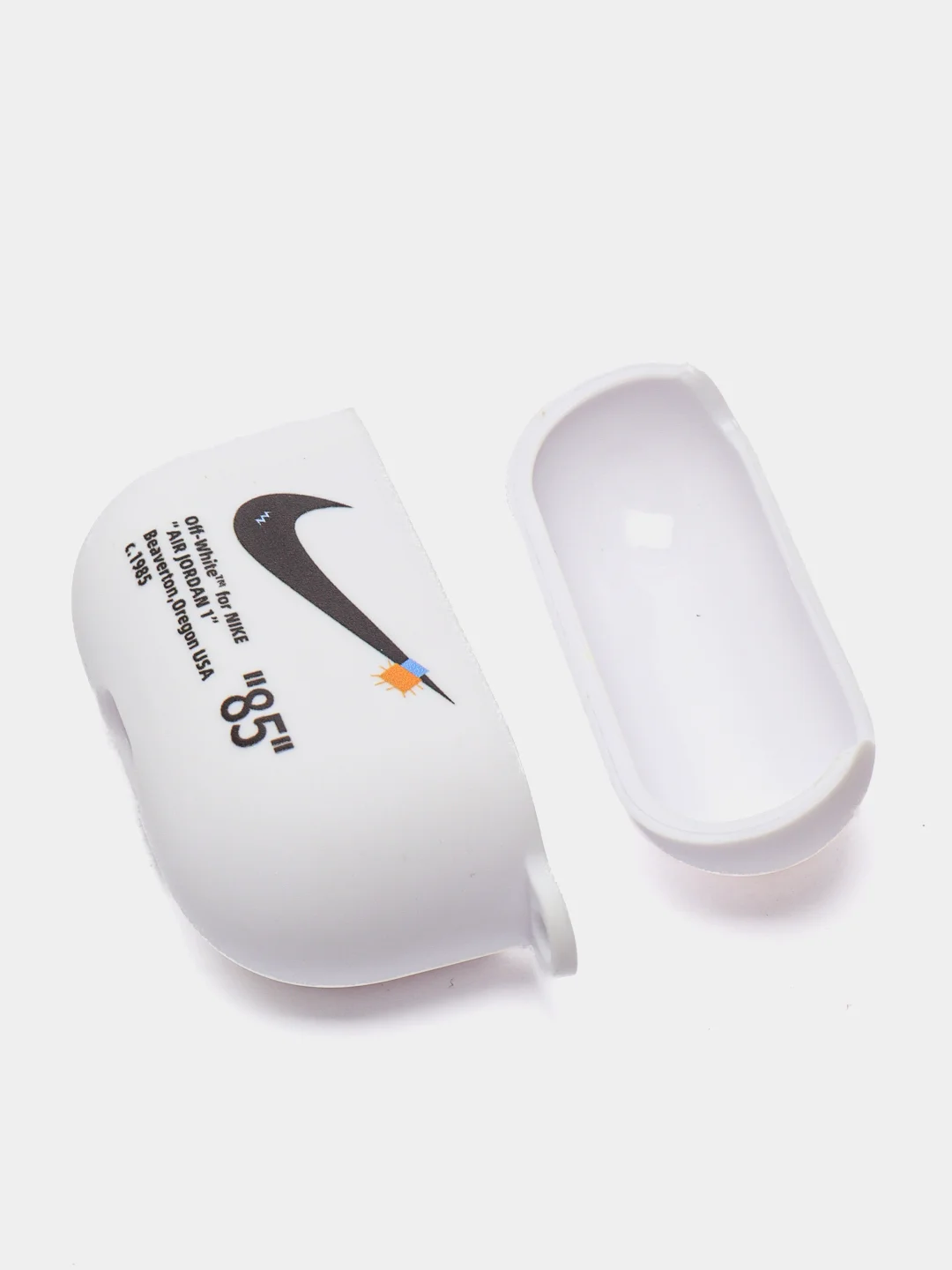 Голубой силиконовый чехол для наушников Airpods Pro с принтом Nike, Nasa (Найк, Наса))